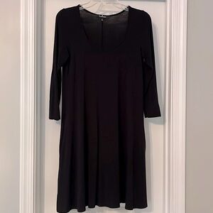 Lulu’s dress black size S scoop neck 3/4 sleeves